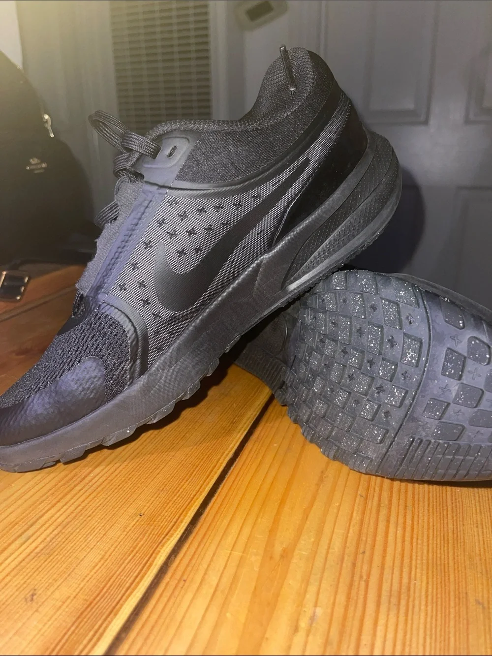 Nike Kids Black Lightweight Mesh Sneakers